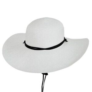 Columbia Womens Wide Brim Straw Sun Hat Omni Shade 30 UPF  L XL NWT